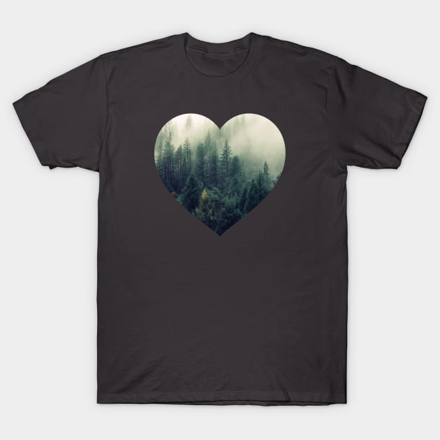 Misty Forest T-Shirt by HeartTees